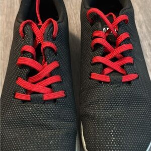 NoBull Black Trainers with Red Laces